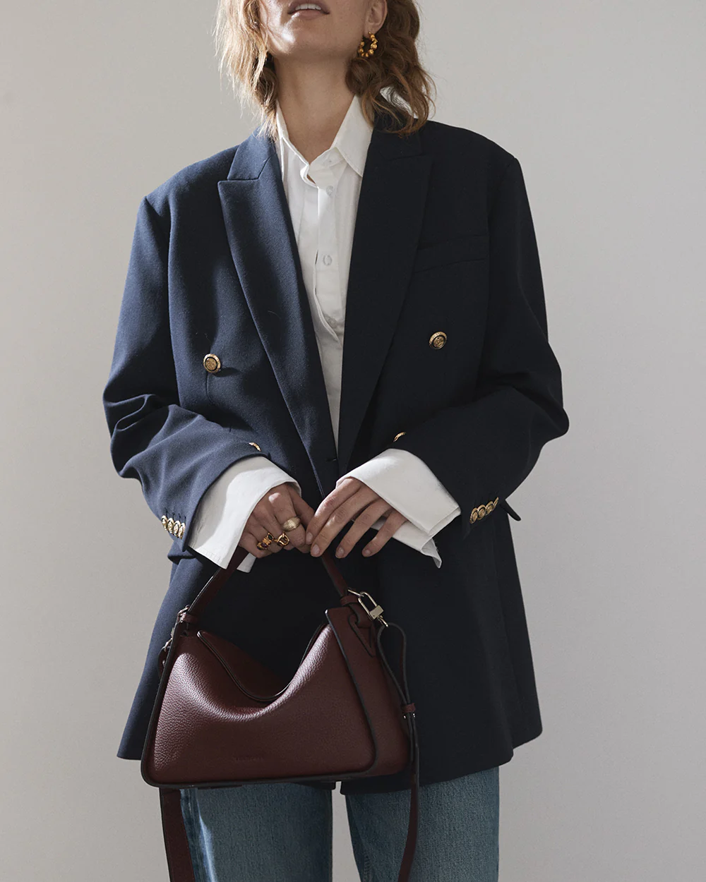 Clementine Bag: Burgundy Pebbled Leather - Image 7