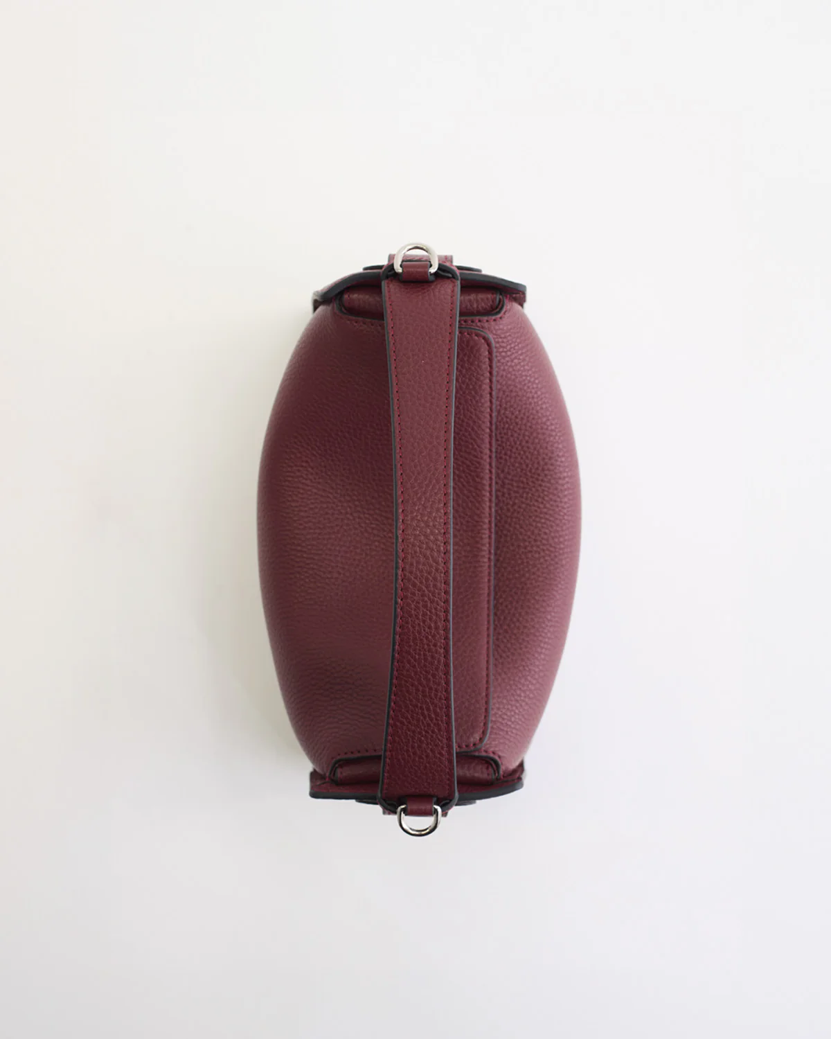 Clementine Bag: Burgundy Pebbled Leather - Image 9