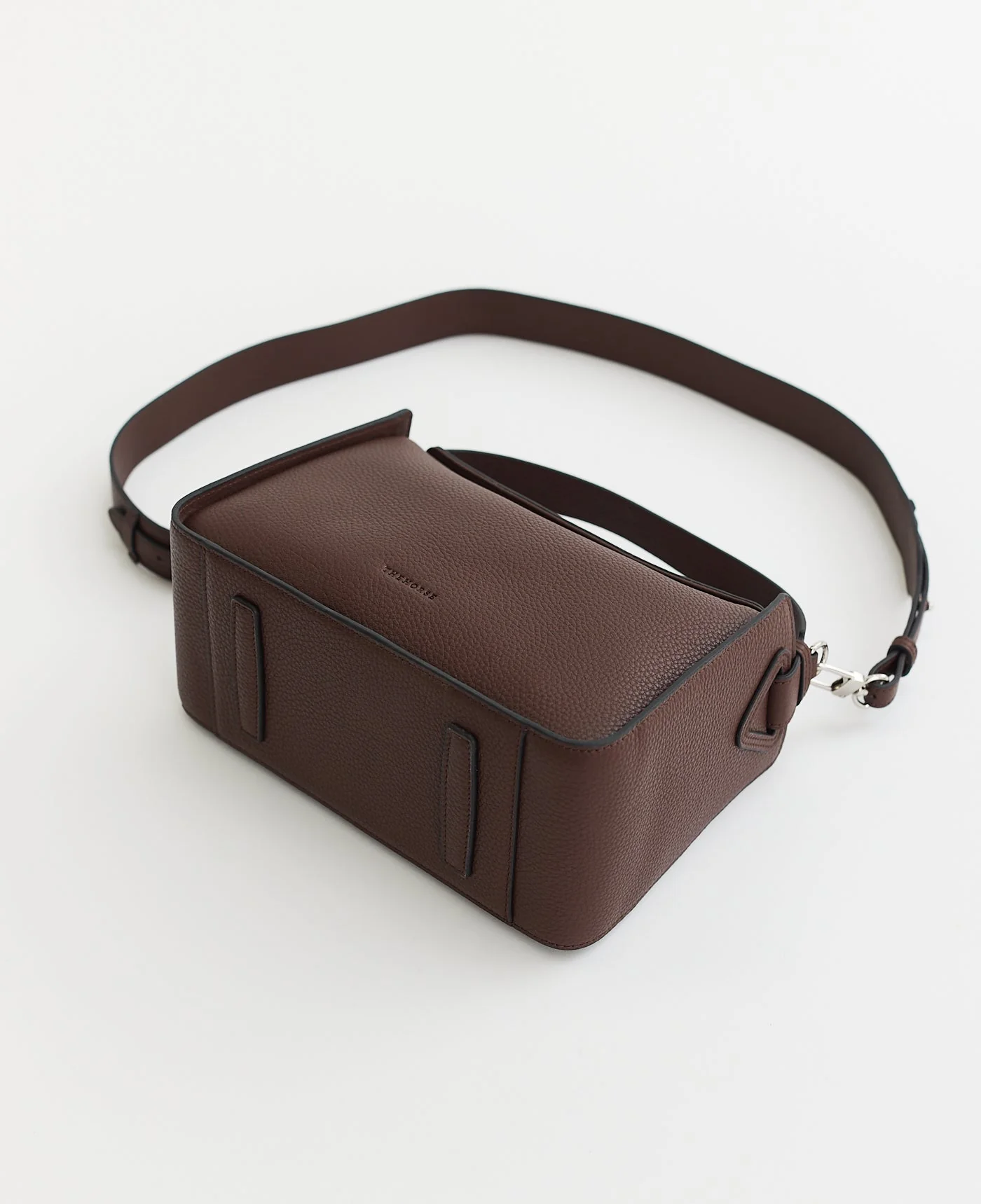 Clementine Bag: Coffee Pebbled Leather - Image 10
