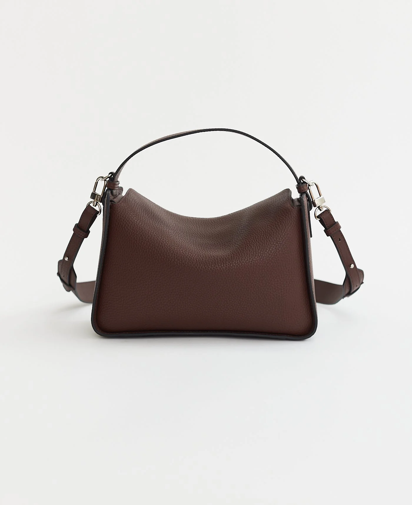 Clementine Bag: Coffee Pebbled Leather - Image 11