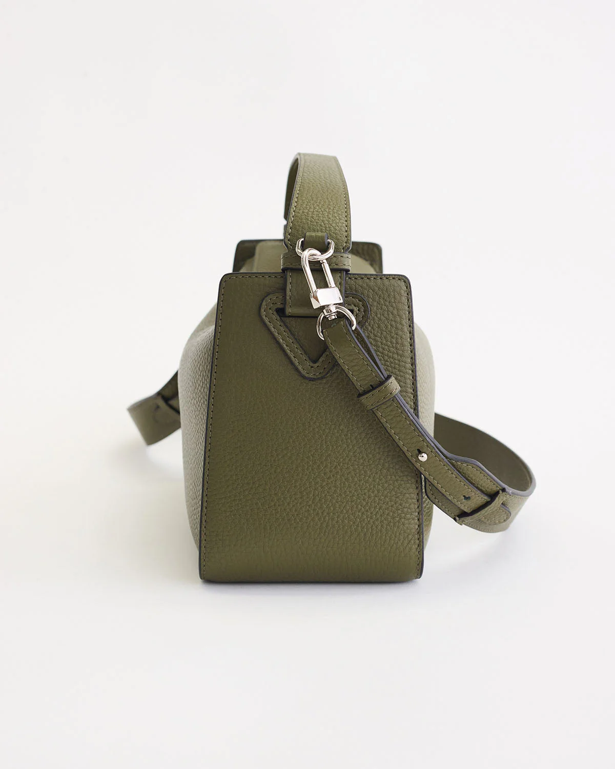 Clementine Bag: Olive Pebbled Leather - Image 6