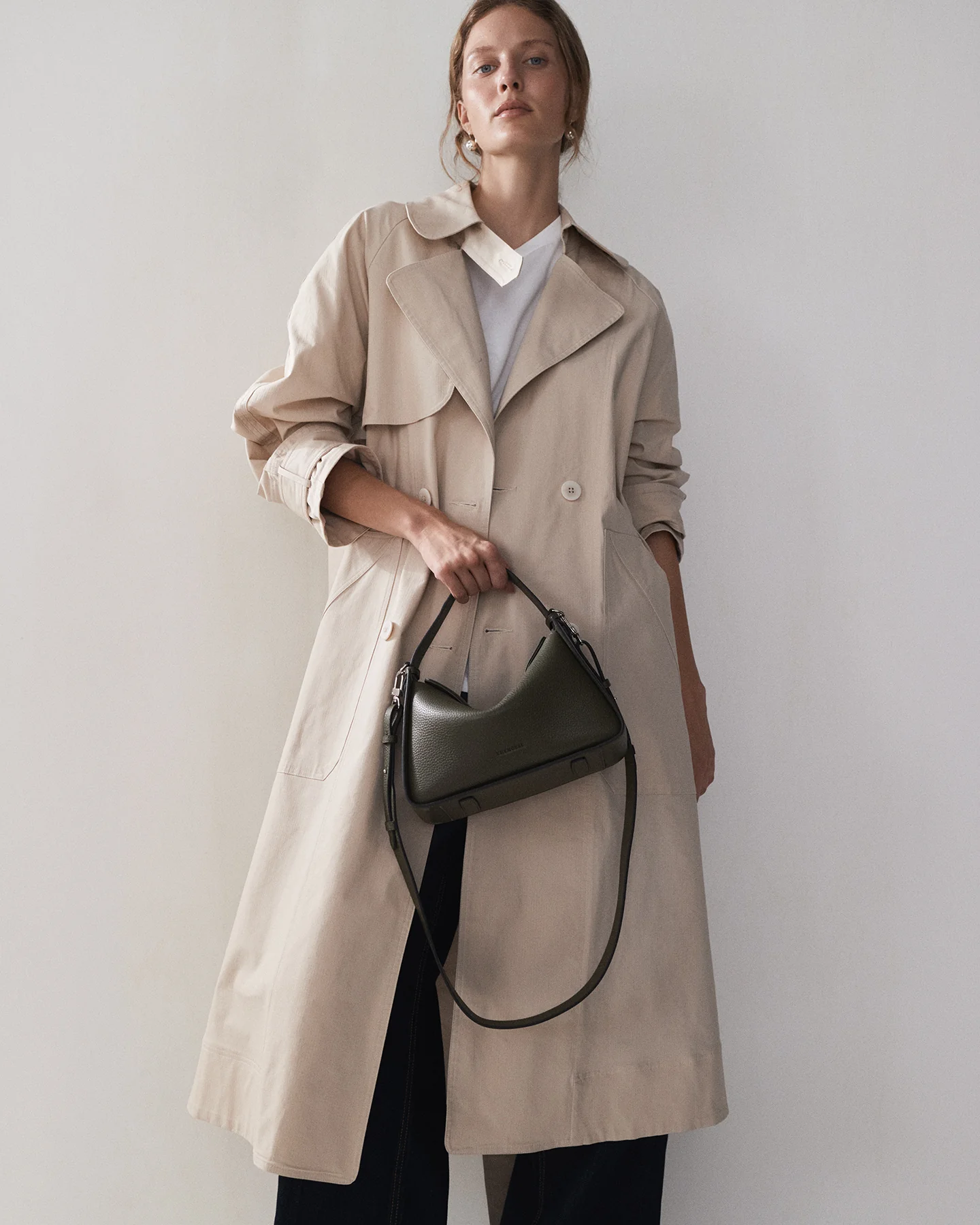 Clementine Bag: Olive Pebbled Leather - Image 7