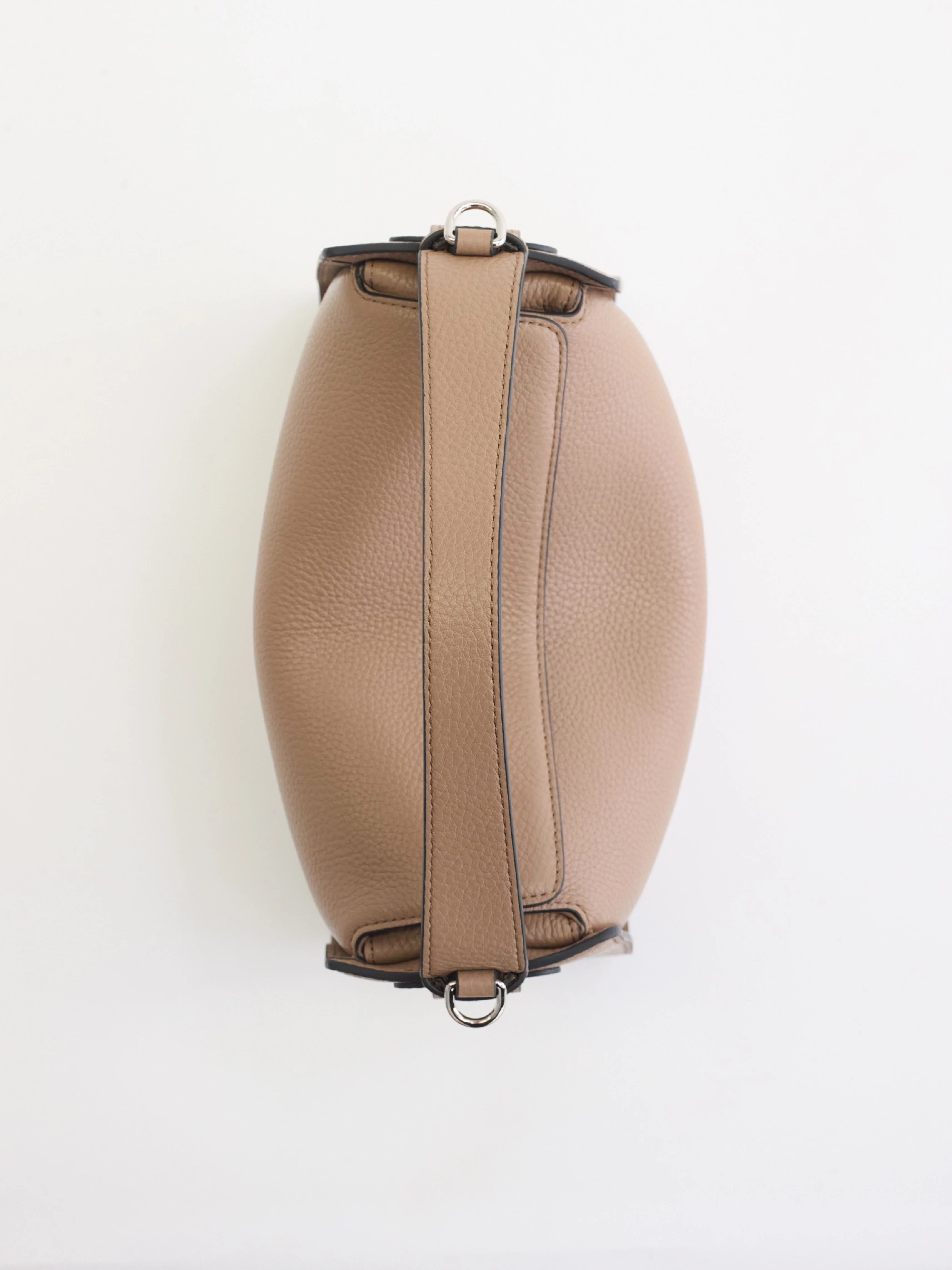 Clementine Bag: Taupe Pebbled Leather - Image 5